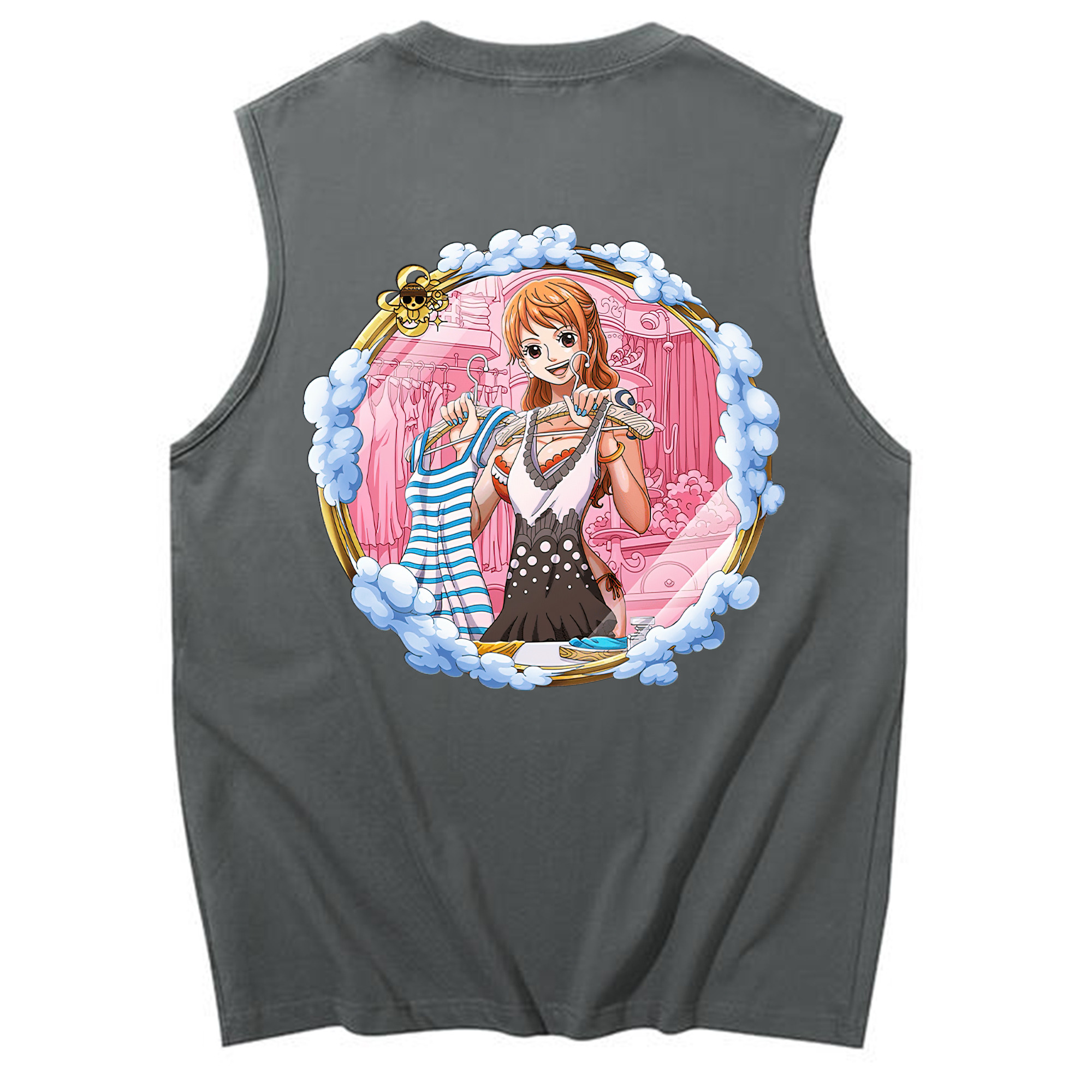 ワンピース ナミ ONE PIECE Nami コットン100％タンクトップ（背面プリント）